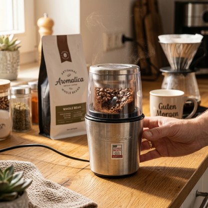Moulin à Café Électrique et Hachoir 2-en-1 ProfiCook PC-KSW 1021 N – 200W Acier Inoxydable