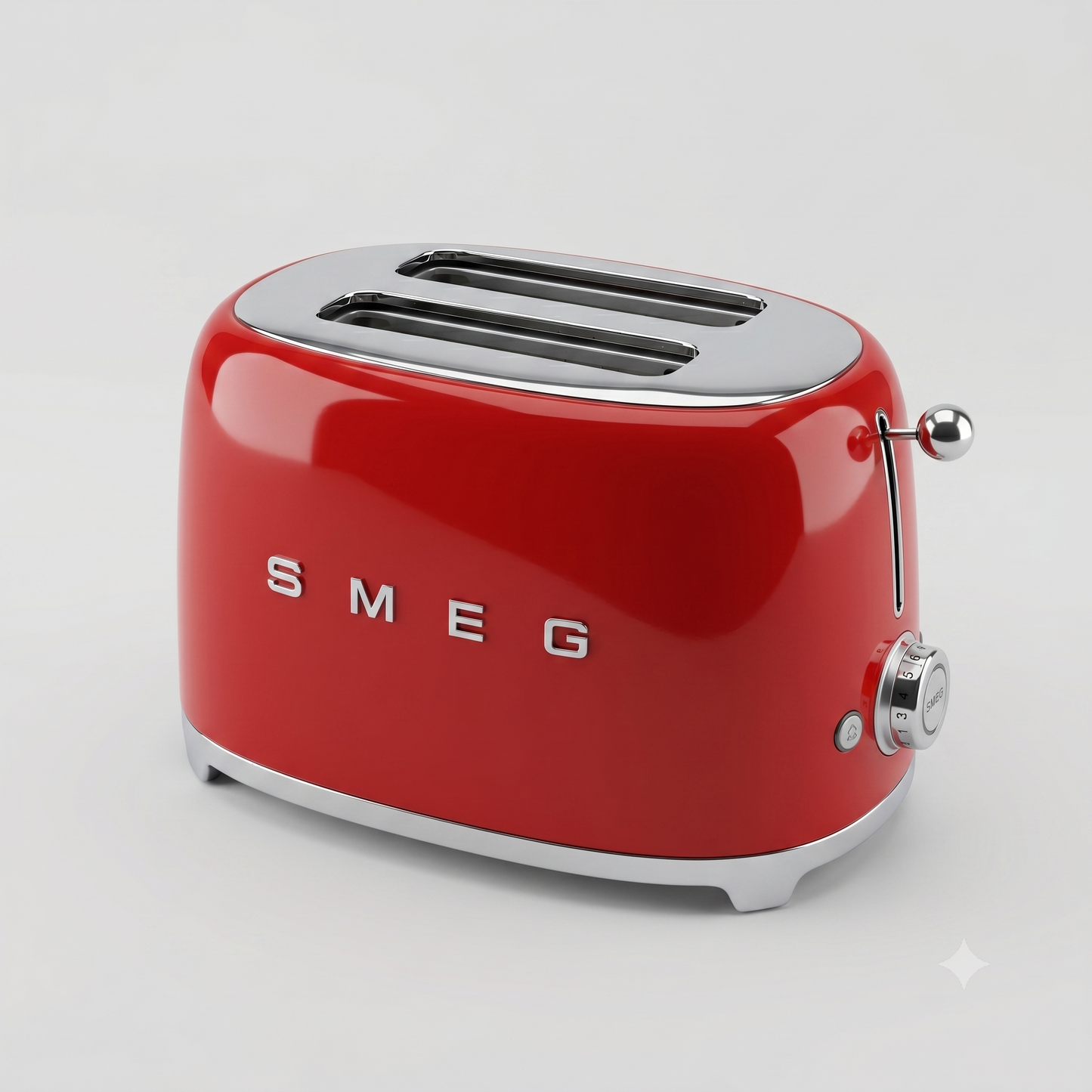 Grille-Pain 2 Tranches SMEG - Style Rétro Années 50 Rouge Iconique