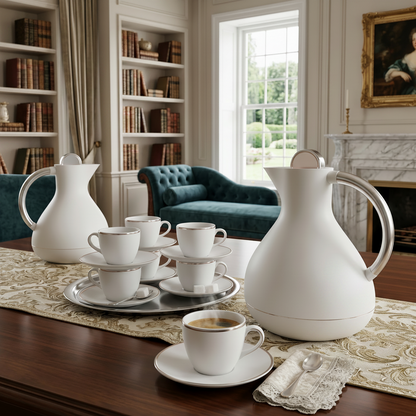 Duo de Thermos Design "Pure White" – Carafes Isothermes Élégantes Alpha Ménage