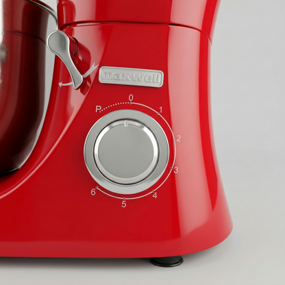 Robot Pâtissier Sur Socle Maxwell – Robot de Cuisine Multifonction Rouge Vintage