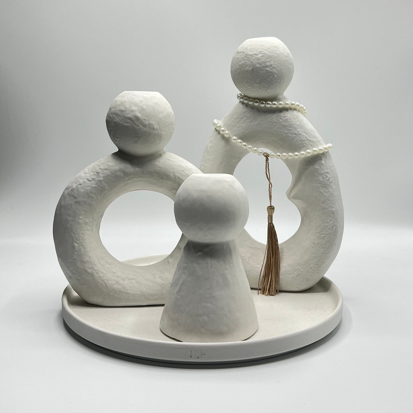 Set de 4 Pièces en Céramique Texturée