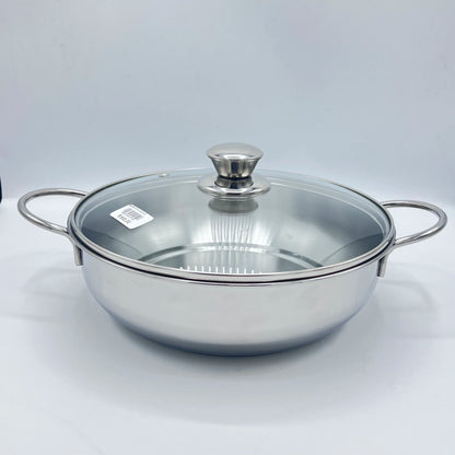 Faitout Inox Professionnel avec Couvercle Verre – Élégance & Performance