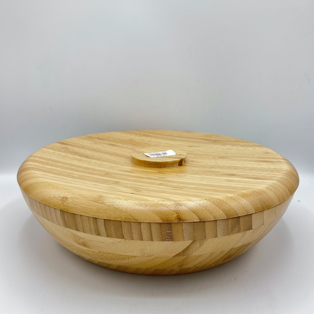 Grand Saladier en Bambou avec Couvercle - Design Naturel & Élégant