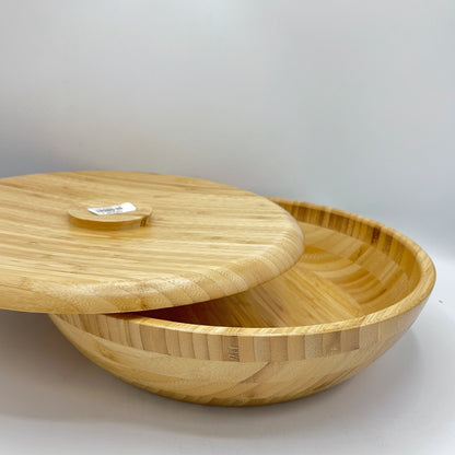 Grand Saladier en Bambou avec Couvercle - Design Naturel & Élégant