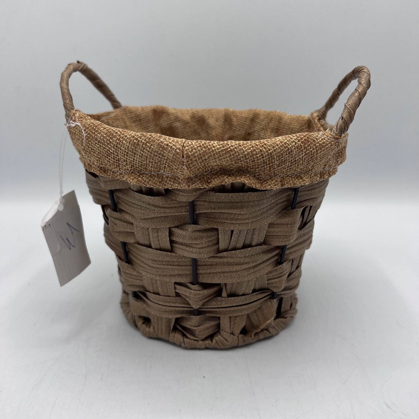 Set Duo de Corbeilles en Fibre Tressée et Toile de Jute - Rangement Authentique