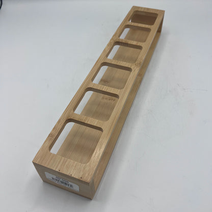 Support à Épices et Salière en Bambou Naturel – 6 Compartiments Design