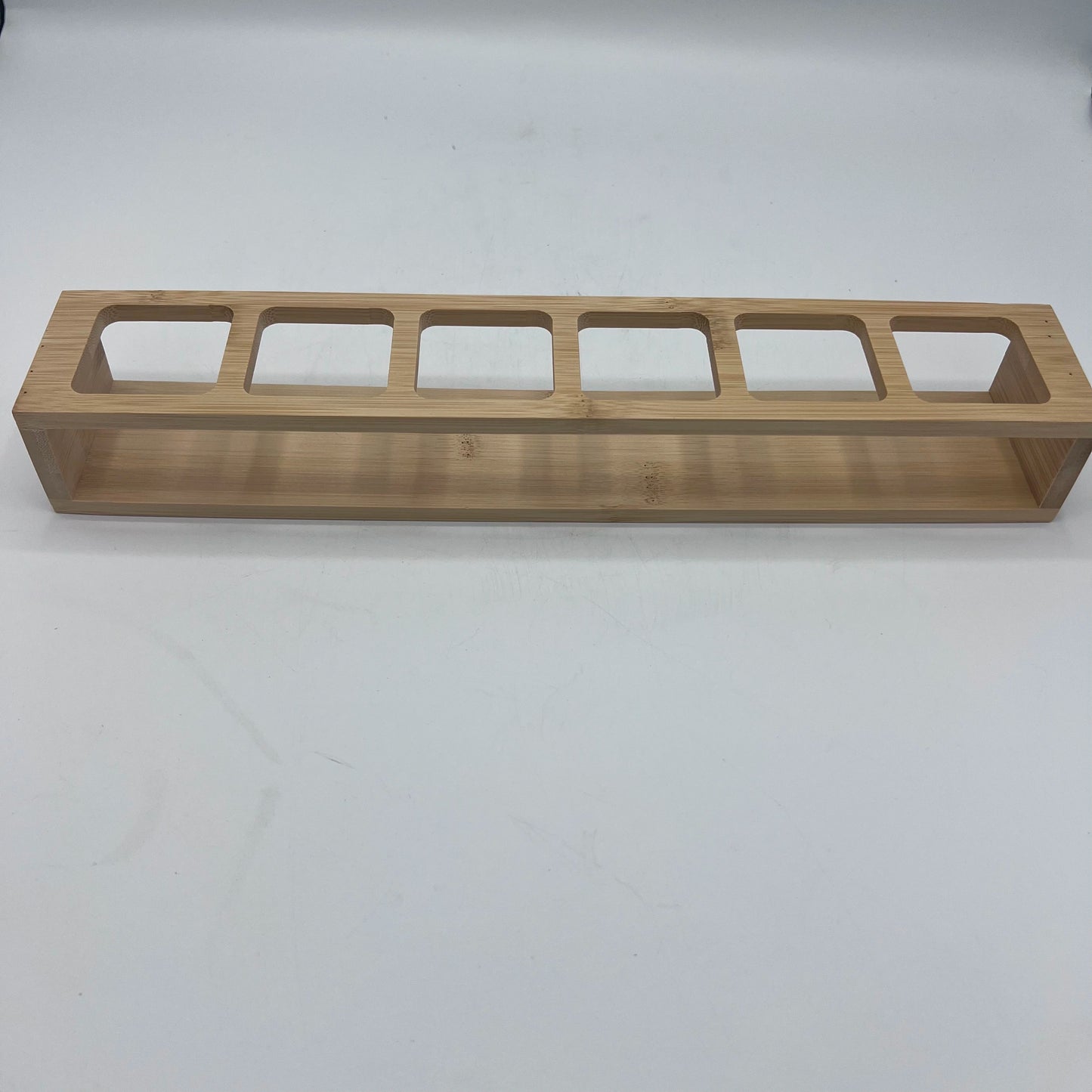 Support à Épices et Salière en Bambou Naturel – 6 Compartiments Design