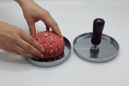 Presse à Burger Premium en Fonte d'Aluminium avec Manche en Bois