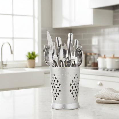 Égouttoir à Couverts Cylindrique en Aluminium Premium
