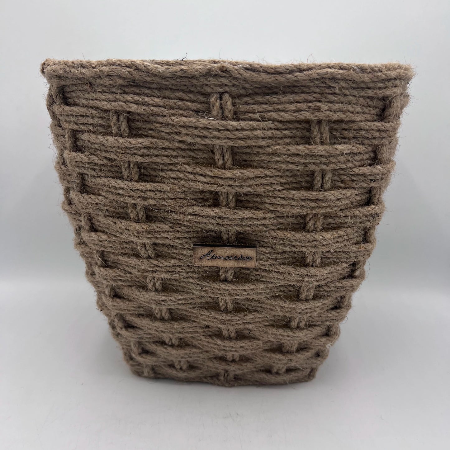 Cache-Pot Moyen Évasé en Jute Tressé Naturel – Élégance Bohème