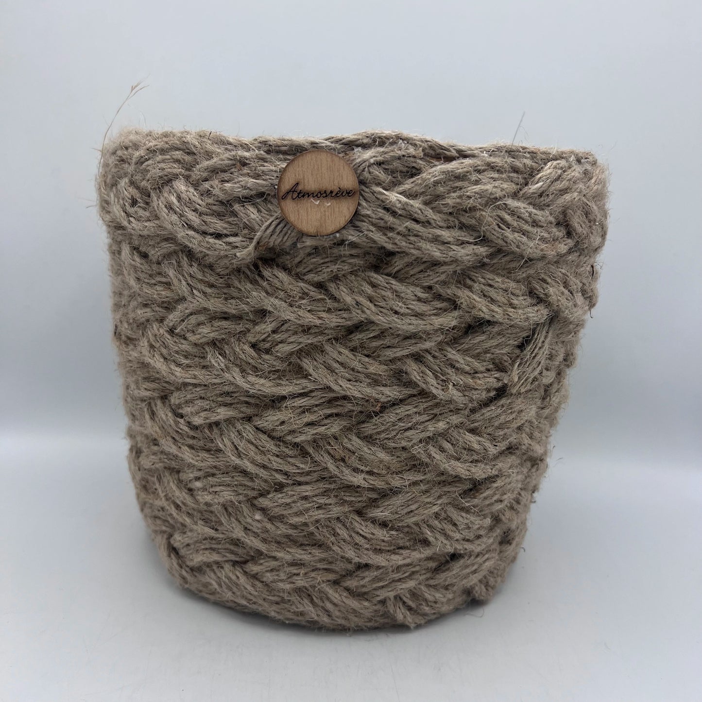 Cache-Pot Taille Moyenne en Jute Tressé – Décoration Bohème Chic