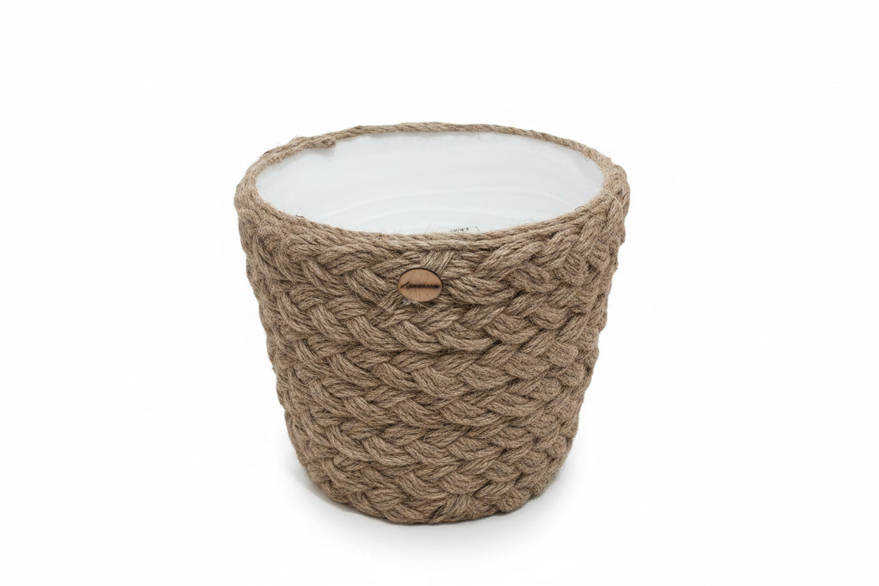Cache-Pot en Corde de Jute Tressée – Décoration Bohème Chic