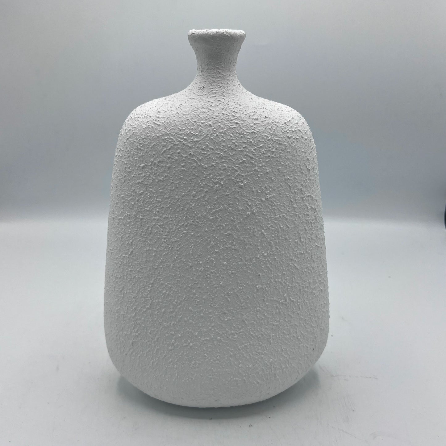 Vase Soliflore Texturé Blanc – Effet Pierre Brute