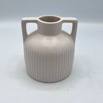 Vase Amphore en Céramique Striée – Design Rustique Chic