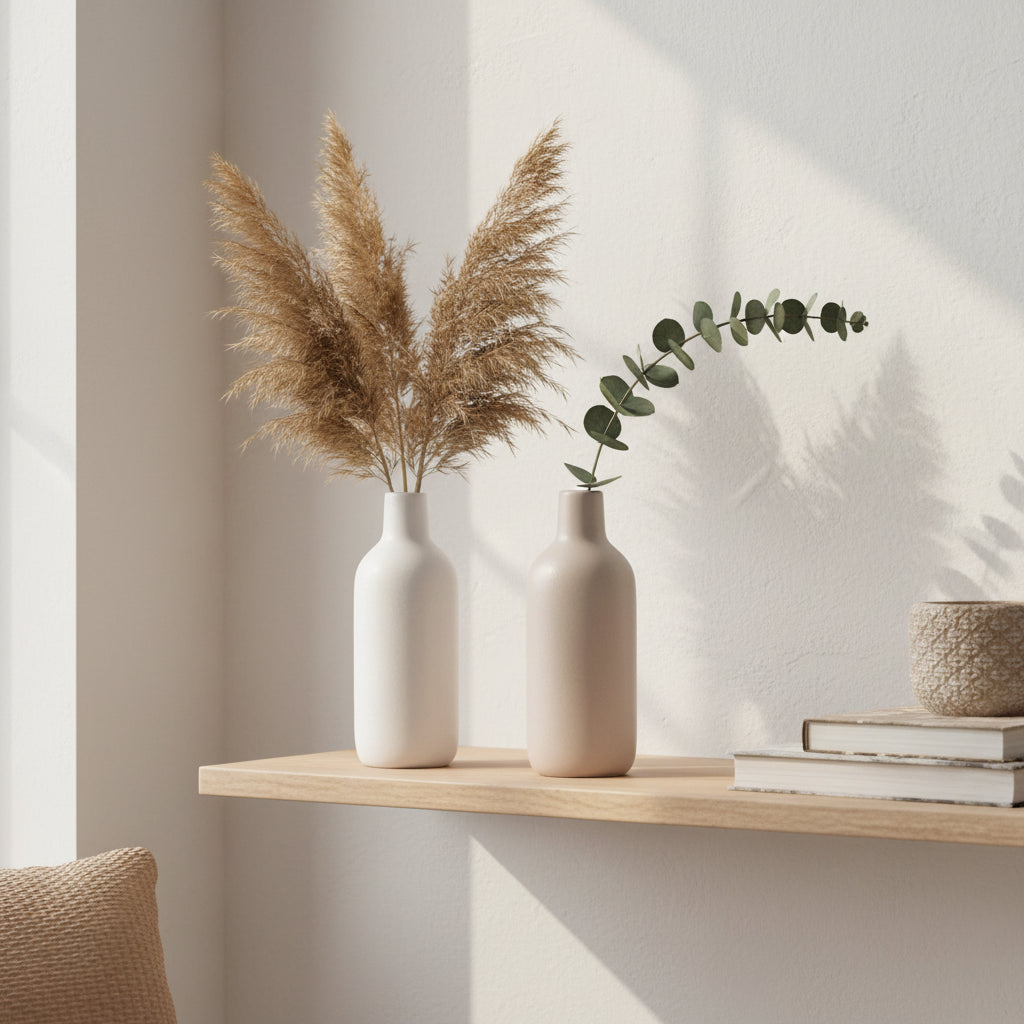 Set de 2 Vases Soliflores en Céramique Mate