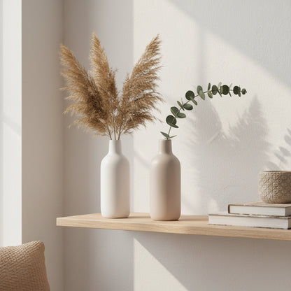 Set de 2 Vases Soliflores en Céramique Mate