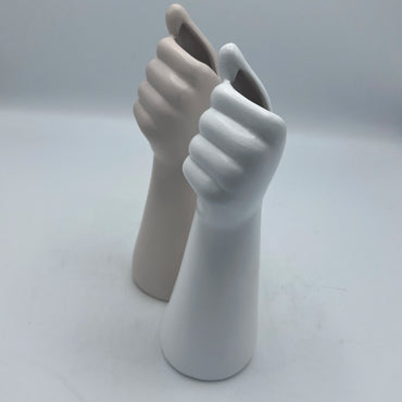 Vase Soliflore Sculptural Forme Main – Céramique Mate