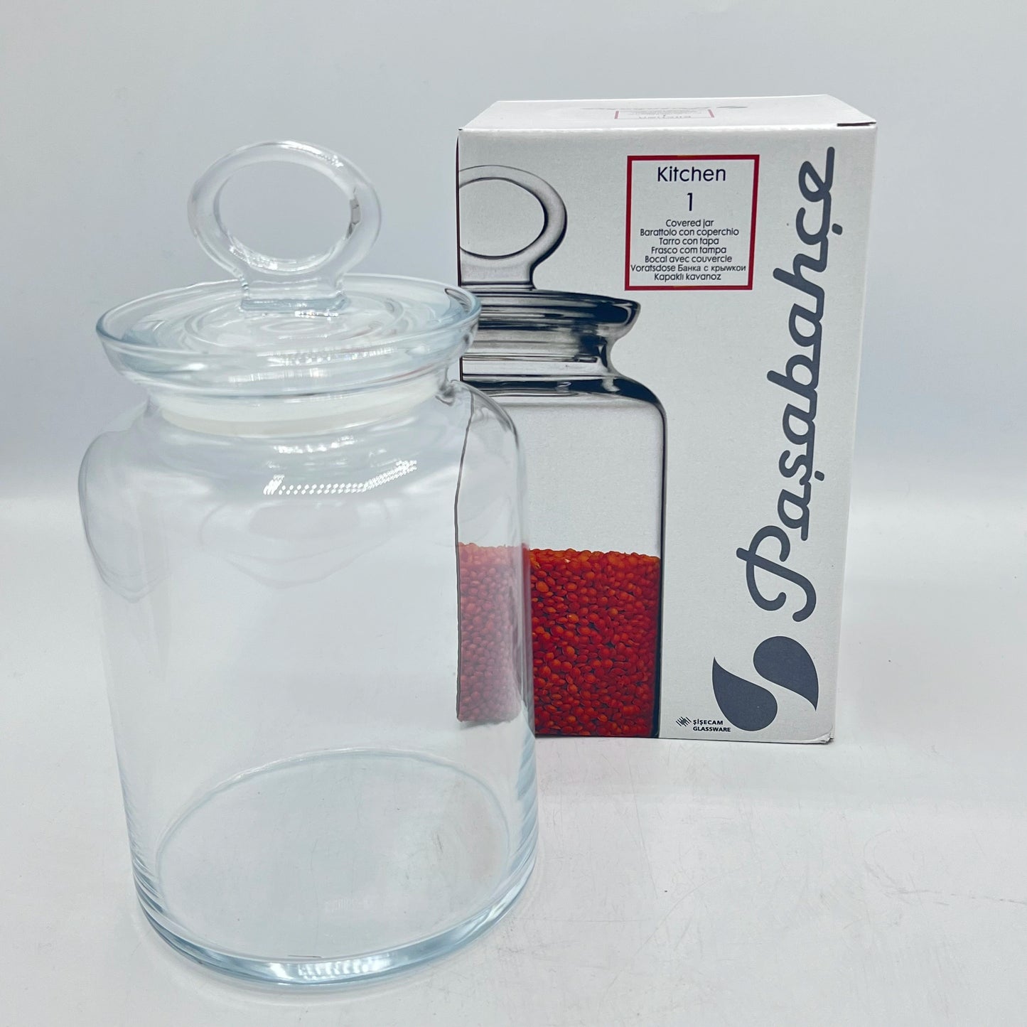 Bocal en Verre avec Couvercle Paşabahçe – Boîte de Conservation Élégante