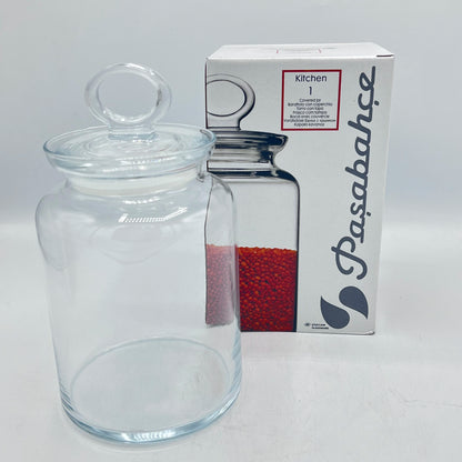 Bocal en Verre avec Couvercle Paşabahçe – Boîte de Conservation Élégante