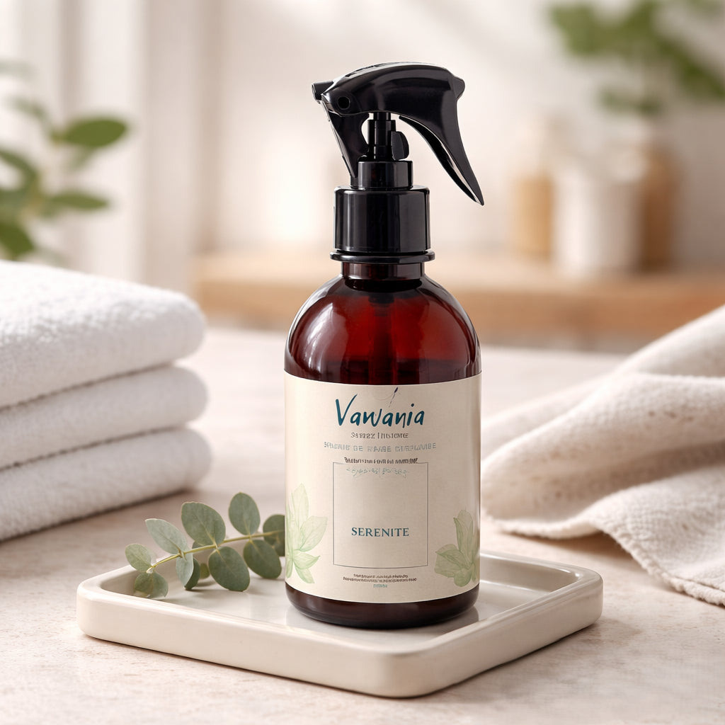 Spray d'Ambiance Relaxant Vawania "Sérénité" – Ambre & Eucalyptus