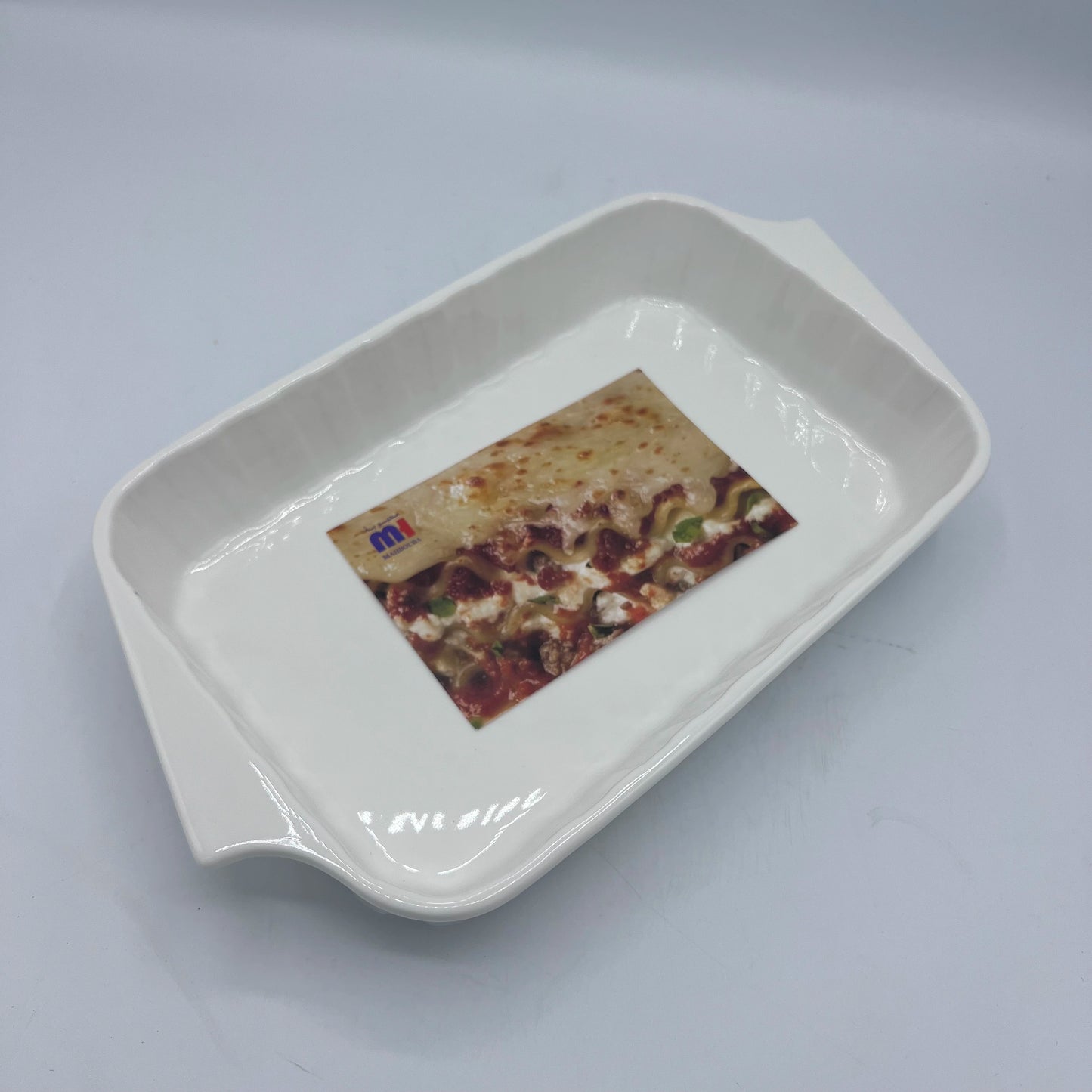 Plat à Four Rectangulaire en Céramique Blanche