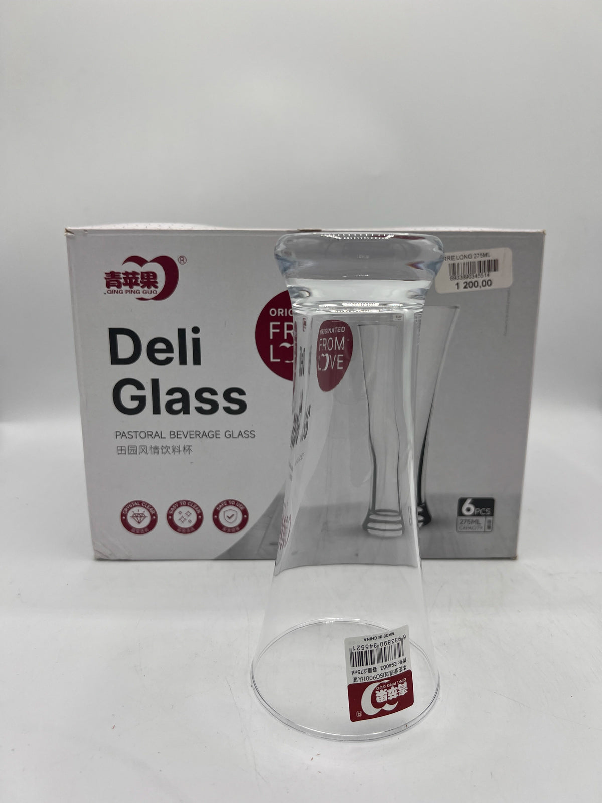 Lot de 6 Verres à Boisson "Deli Glass" Qing Ping Guo