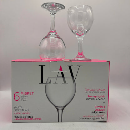 Lot de 6 Verres à Pied LAV