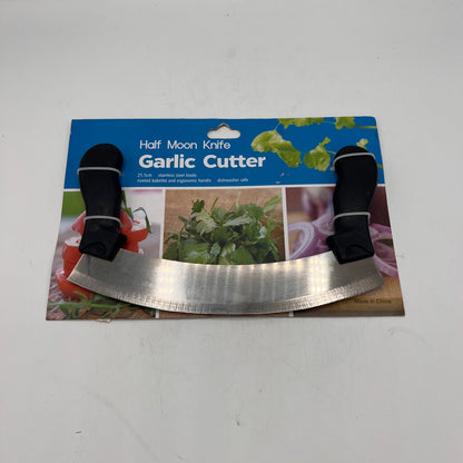 Couteau Demi-Lune "Garlic Cutter" - Hachoir Basculant Inox et Bakélite