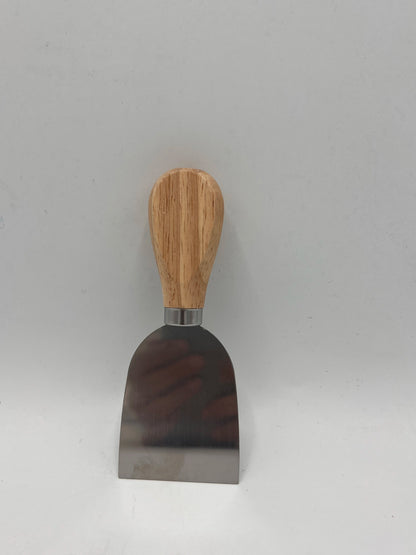 set  de 4 Couteaux à Fromage Inox et Manches en Bois - Service Élégant