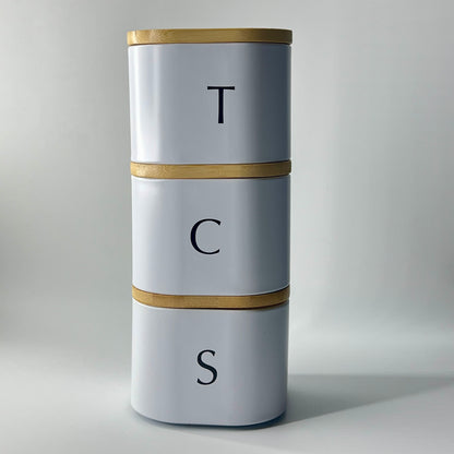 Ensemble de boîtes de rangement "TCS" (Thé, Café, Sucre)